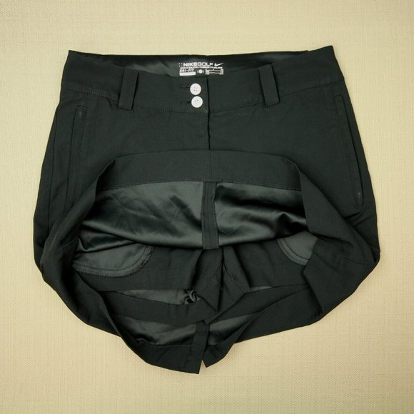 Nike Golf Dri Fit Modern Rise Tech Skort Women's Size 4 Black Zip Pockets - Picture 9 of 9